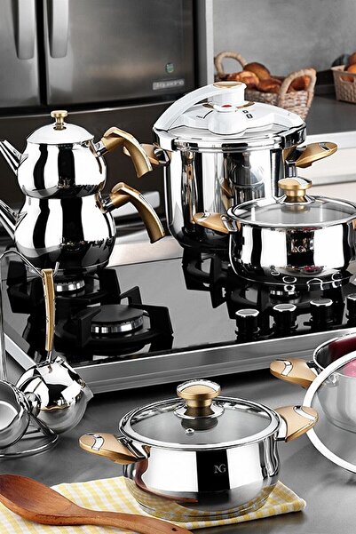 Kütahya Porselen 18 Parça Çelik Çeyiz Seti Gold Clk18cyzcrbgld