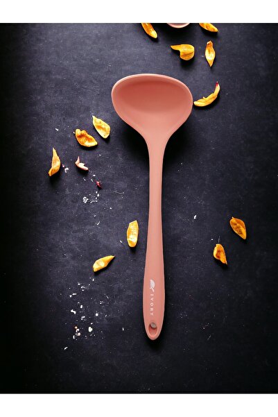 Multiamo Hard Tip Heat Resistant Fireproof Non-Stick Silicone 28 Cm Ladle 1 Piece / Four Color Options