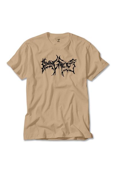 Z zepplin T-Shirt Dying Fetus Text Cream