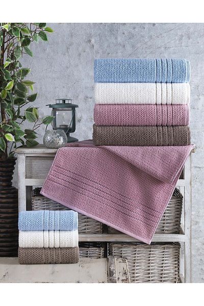 Altınbaşak 100% Cotton Carry Jacquard 50x90 cm Hand and Face Towel set of 4
