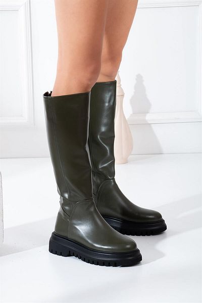 Seniorah Alpha Khaki Skin Women's Boots