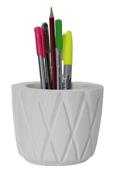 Evene Pen Holder White Color Desk Pen Holder Organizer Pen Holder Model 18