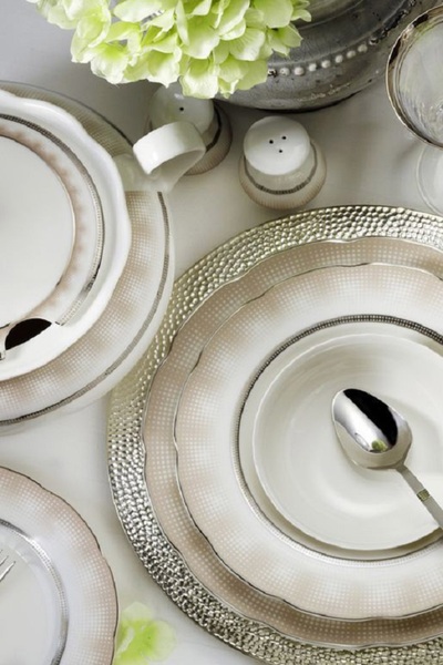 Kütahya Porselen Bone Olympos 62 Parça 9282 Desenli Yemek Takımı BNOLY62YT430...