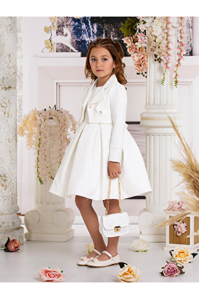 SÜSLÜ PİNK KİDS KIZ ÇOCUK CEKETLİ ELBİSE