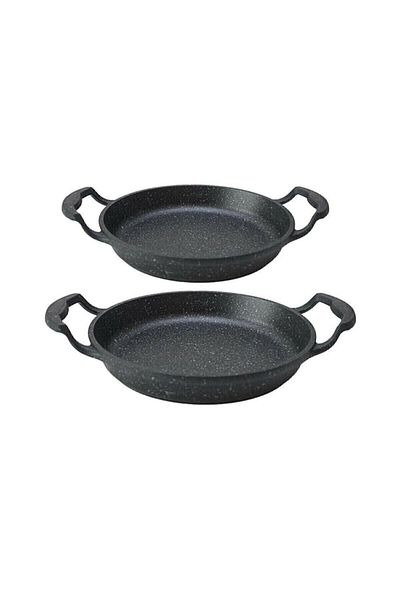 COOKCASE Cast Granite Pan Set of 2