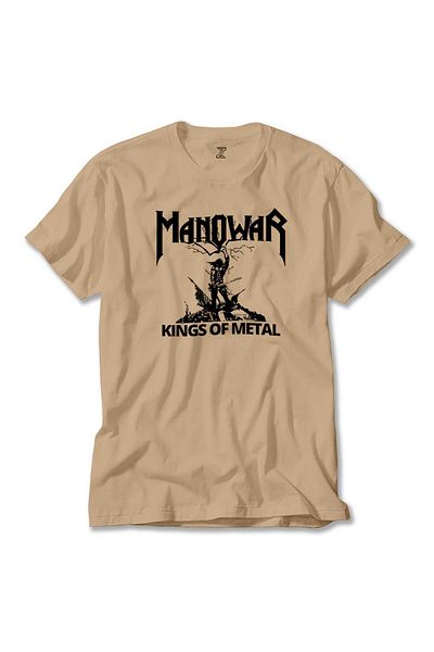 Z zepplin Μπλουζάκι Manowar Kings of Metal Black Cream