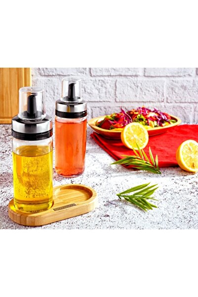 OMS PASLANMAZ وعاء زيت زجاجي مزدوج صغير من Oms Camila مع قاعدة دائرية من الخي...