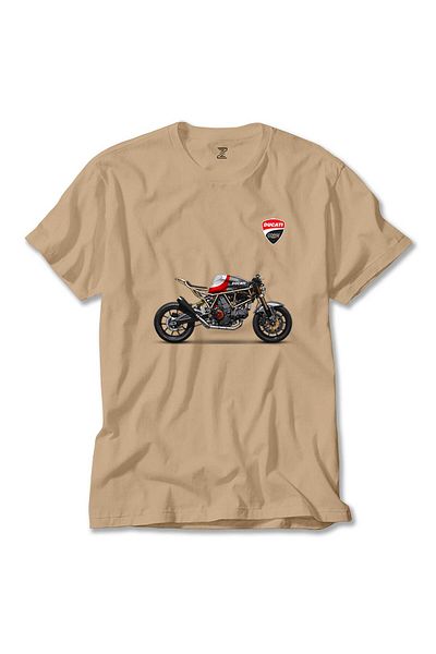 Z zepplin Κρεμ μπλουζάκι Ducati SuperSport