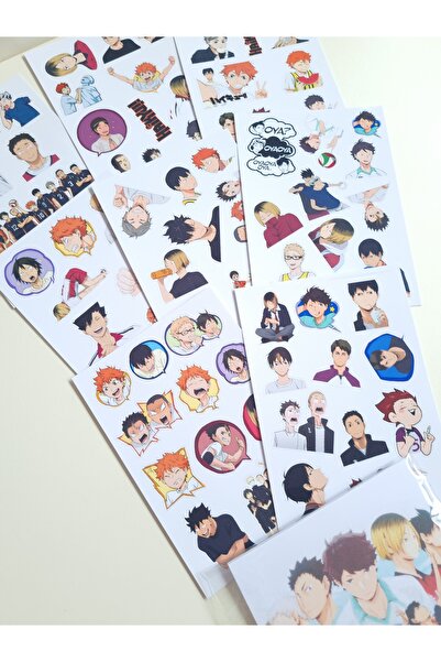 Yenaplanner Set de autocolante Haikyuu (72 de autocolante)