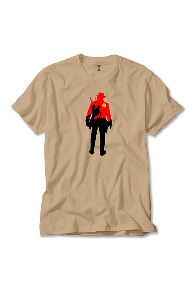 Z zepplin Red Dead Redemption 2 Cowboy Cream T-Shirt