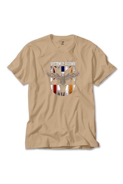 Z zepplin Κρεμ μπλουζάκι System Of A Down Eagle Colors