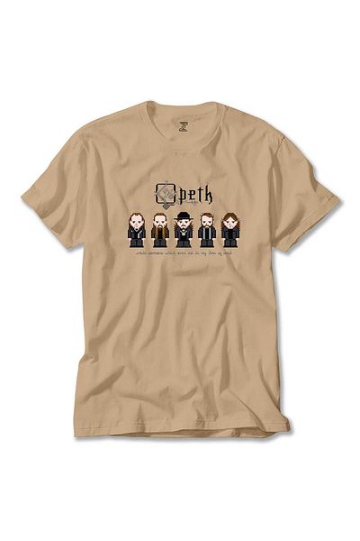 Z zepplin Κρεμ μπλουζάκι Opeth Group Animation
