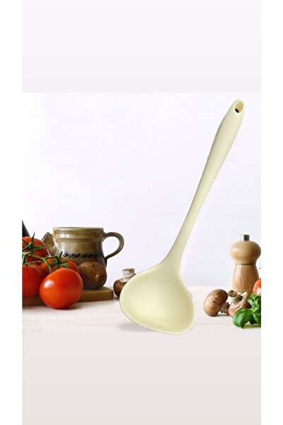 Multiamo Hard Tip Heat Resistant Fireproof Non-Stick Silicone 28 Cm Ladle 1 Piece / Four Color Options