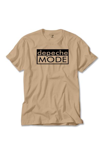 Z zepplin Depeche Mode Text Cream T-Shirt