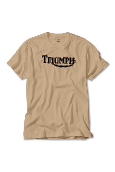 Z zepplin Κρεμ μπλουζάκι με λογότυπο Triumph Motorcycles