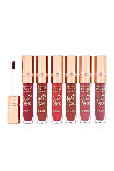Roesıa Rose Cosmetics Rose Fure Love 6'lı Renkli Dudak Parlatıcı