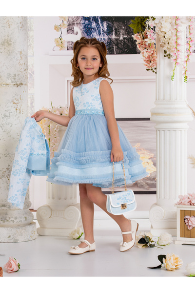 SÜSLÜ PİNK KİDS KIZ ÇOCUK CEKETLİ ELBİSE