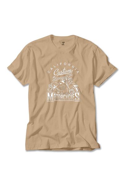 Z zepplin Κρεμ μπλουζάκι California Custom Motorcycles