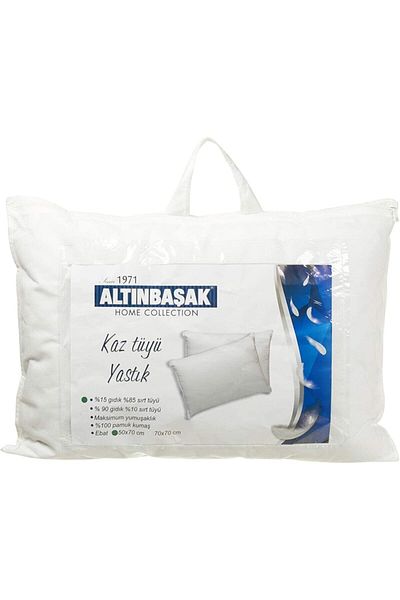 Altınbaşak Goose Feather Pillow 15% Fluffy 85% Back Feather 50x70 Cm