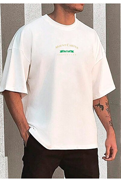 over head oh Muška bela jakna Mount Štampano prevelike veličine T-shirt