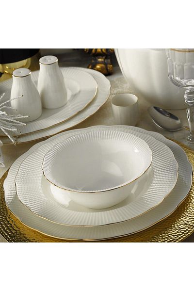 Kütahya Porselen Bone Ilay 21 Cm Cake Plate 6 Pieces Bnily21du520