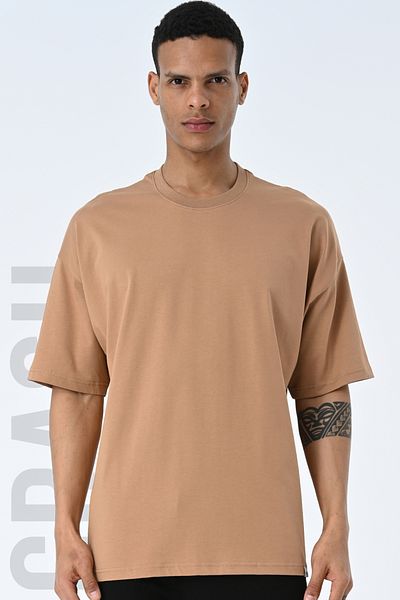 AMAZING CRASH Ανδρικό μπλουζάκι με κοντό μανίκι Basic Crew Neck Oversize