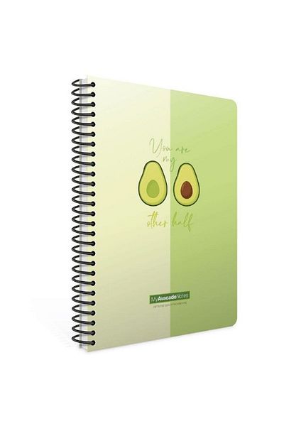 Gıpta Avocado Spiral Cardboard Cover 80 Sheets A4 Lined Notebook Model-3