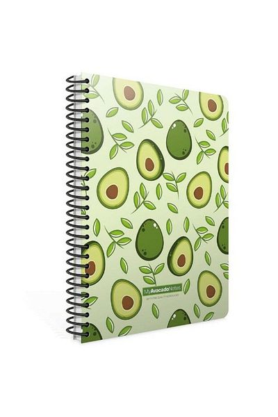 Gıpta 80 Sheets A4 Lined - Avocado Spiral Cardboard Notebook Model-4