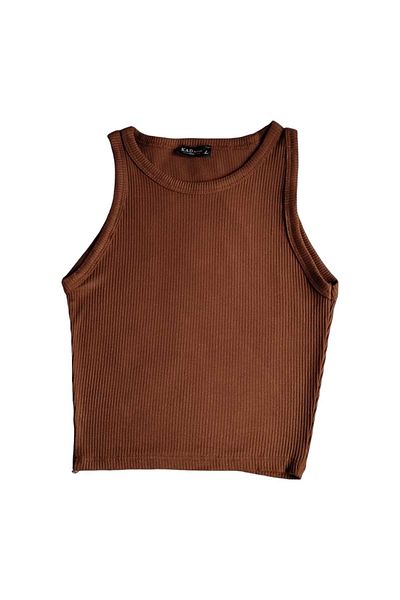 ModaDeniz Jeans Moda Deniz Women's Halter Neck Corded Tank Top