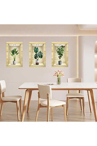 Ev Aşkı 3 adet 3D duvar sticker