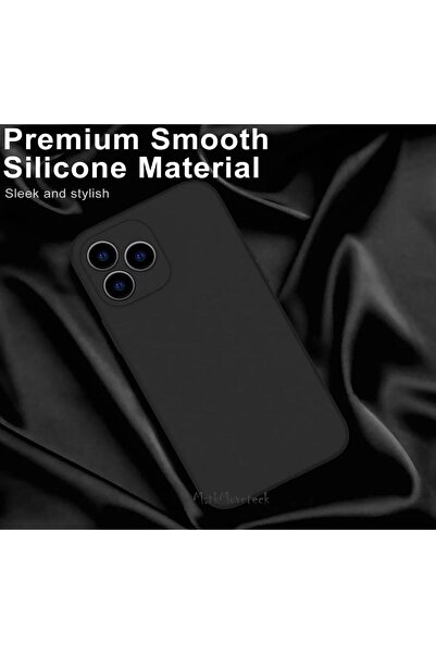 m.tk moveteck Realme Note 50 Kılıf Kamera Korumalı Yumuşak Mat Silikon + 9H Ekran Koruyucu Cam 2'Li Set