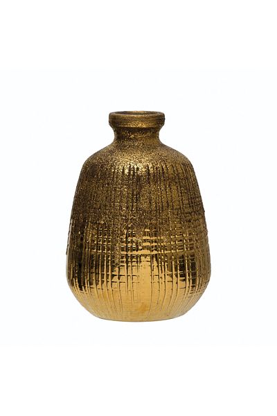 Warm Design Patterned Terracotta Vase
