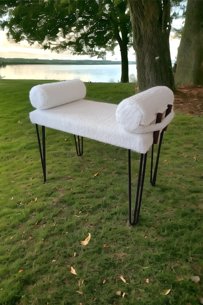 BARERMO Taht lüx puf Bench, Puf, Sandalye, Oturak, Tabure, Makyaj Masası Sandalyesi, Dresuar Pufu