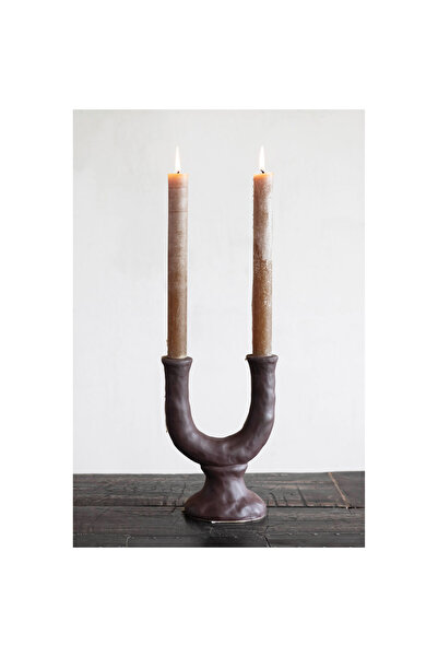 Warm Design El Yapımı Siyah Mumluk