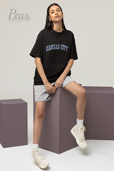 Pear Wear Μπλουζάκι με στάμπα Kansas City Unisex T-shirt Oversize