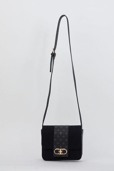 Pierre Cardin Women's Black Canvas Shoulder Bag 05Po24Y1857