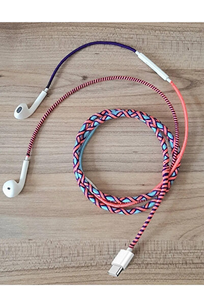 rangmobil Type-c Girişli Iphone15/iphone 15 Plus/iphone 15 Pro/iphone 15 Pro Max Uyumlu Örgülü Kulaklık