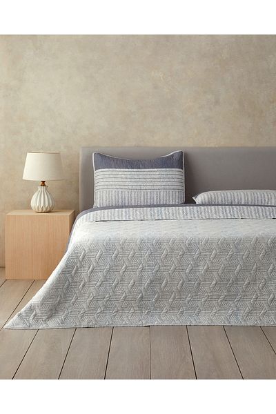 English Home Set cuvertură de pat King Size Gri Line Art