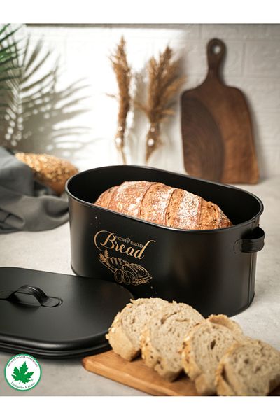 linmetal Metal Lid Bread Bowl (Bread Printed)