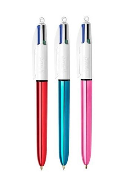 Bic 4 Colors 3-Piece Ballpoint Pen Set (Red - Blue - Pink)