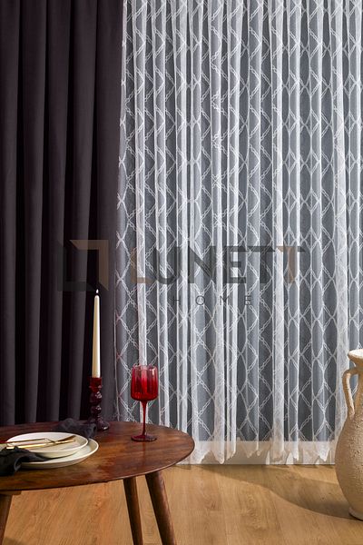 LUNETT HOME READY TO USE ANTHRACITE PILLET-FREE EXTRAFORCED FLAT SEWING PHONE CURTAIN SINGLE WING 12484