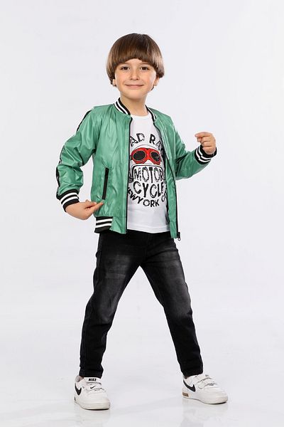 Hola Kids Boy's Sports Jacket-pants and T-shirt 3-Piece Set Hlk5060156