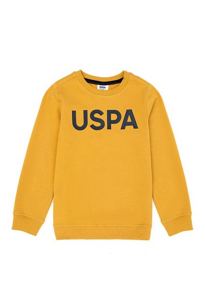 U.S. Polo Assn. Hanorac pentru bărbați muștar pentru copii