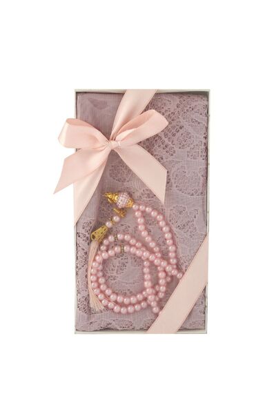 ENSARHAC-UMRE MALZEMELERİ Hediyelik Şal Tesbih Seti