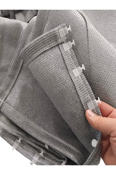 saran branda kornezli ya da halkalı jüt balkon perdesi krem gri mavi