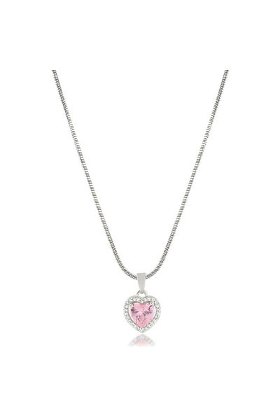 IVART Pink Heart Steel Necklace