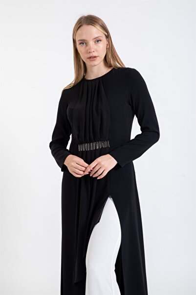 Esswaap Pilise Detaylı Pantolonlu Takım Ekru