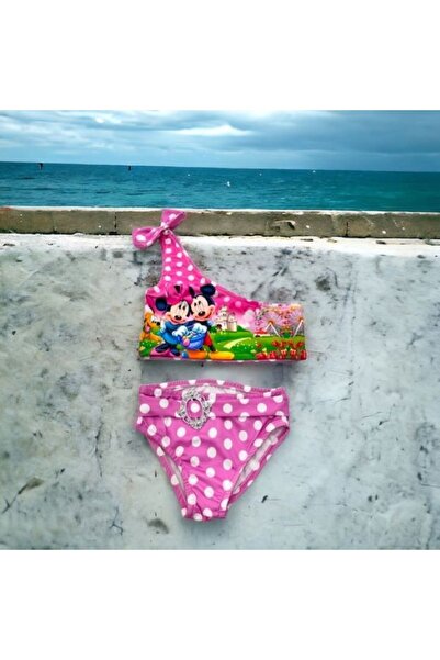 Esterella Παιδικό σετ μπικίνι με αγκράφα και ζώνη με έναν ώμο - Λεπτομέρεια με φιόγκο