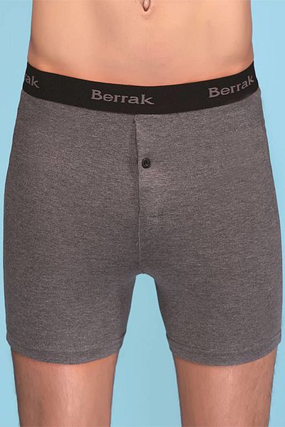 Berrak Men's Smoked Men's Lycra Buttoned Boxer ELF568BER1059