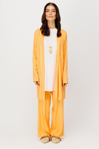 Esswaap Mango Comfortable Fabric Jacket and Pants Set with Tunic